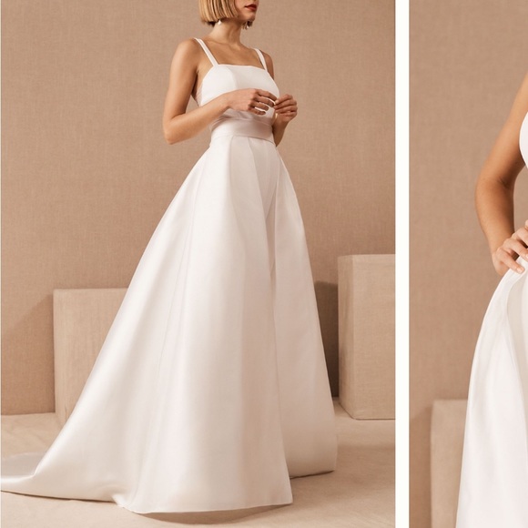 COPY - BHLDN by Anthropologie Wedding Jumpsuit Set with Detachable Skirt - Picture 7 of 7